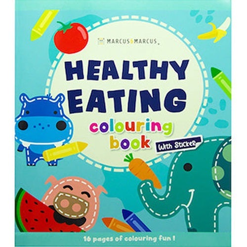 Marcus & Marcus Healthy Eating Colouring Book With Sticker