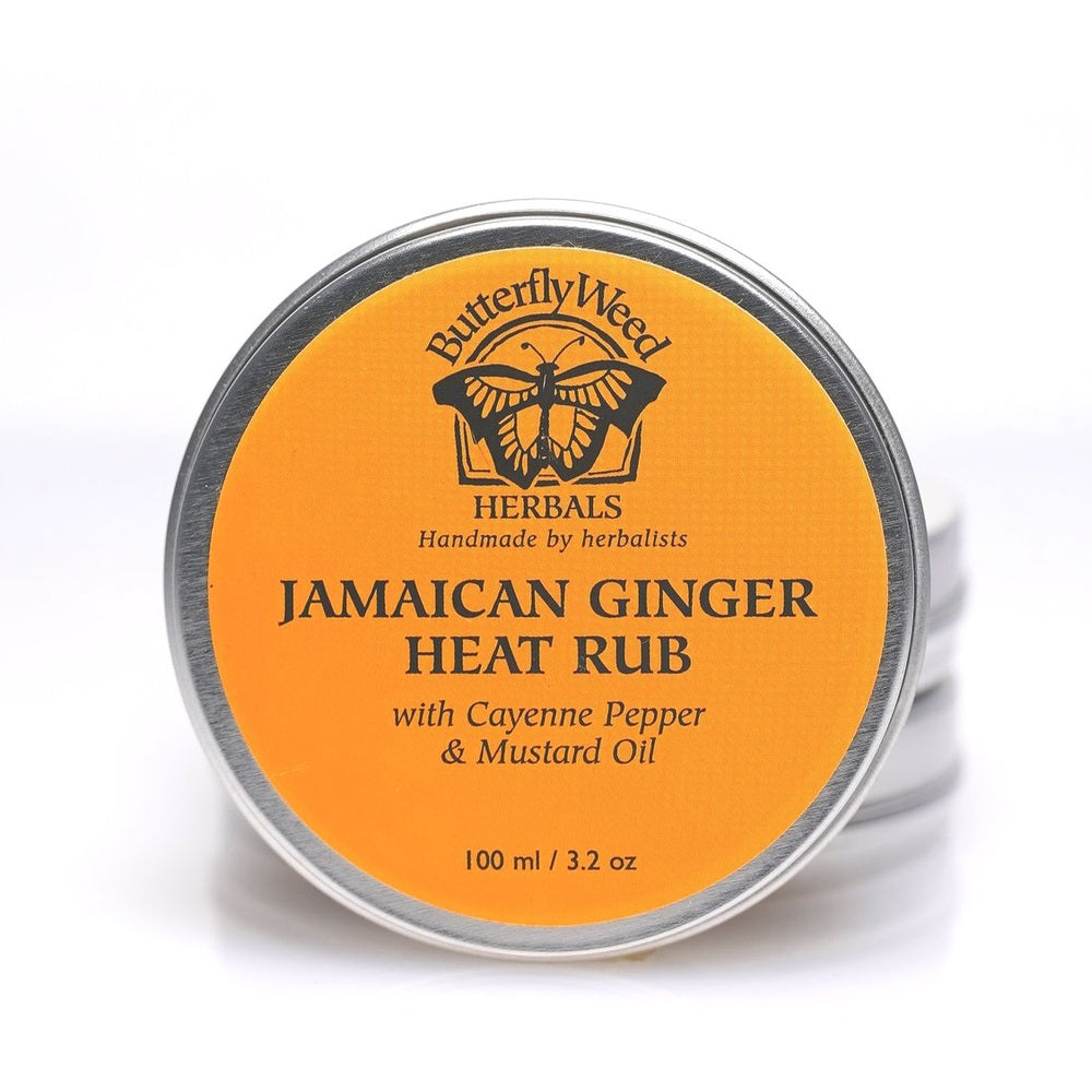 Matter Company Jamaican Ginger Heat Rub tin, 3.2 oz, orange label