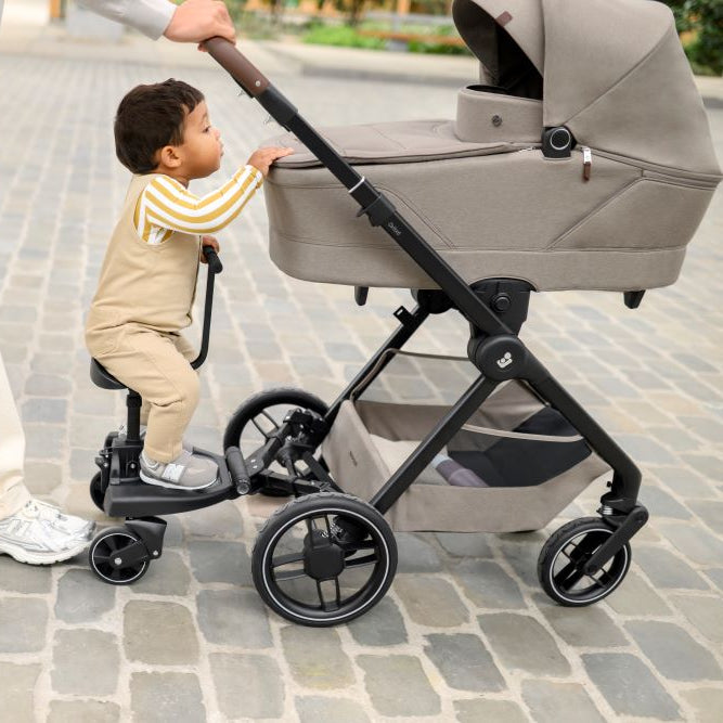 MAXI COSI Hop-on Board stroller accessory; black frame with beige bassinet, for baby transport