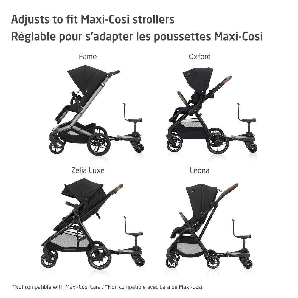 MAXI COSI Hop-on Board for strollers; black, compatible with Fame, Oxford, Zelia Luxe and Leona models (4 setups)