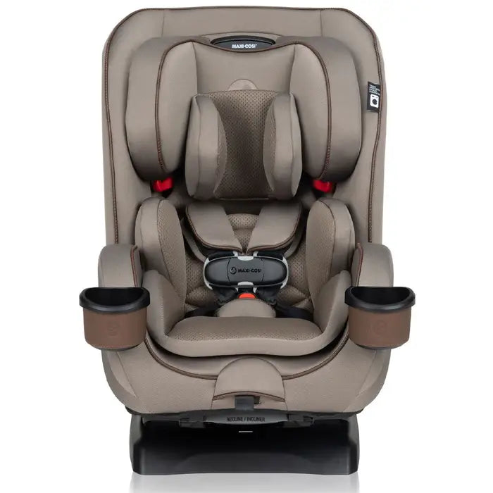 Maxi-Cosi Kani 4-in-1 convertible car seat in taupe with built-in head support and cup holders