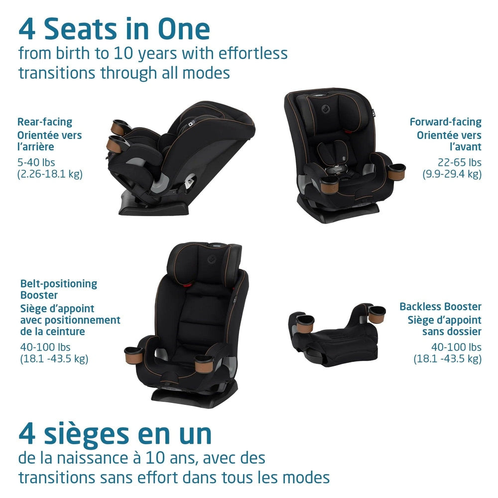 Maxi Cosi Kani 4-in-1 convertible car seat with rear- and forward-facing modes and booster options