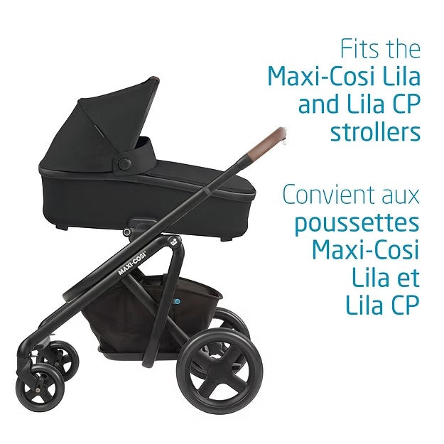 Maxi-Cosi Oria carry cot in black, fits Maxi-Cosi stroller frames and bassinet
