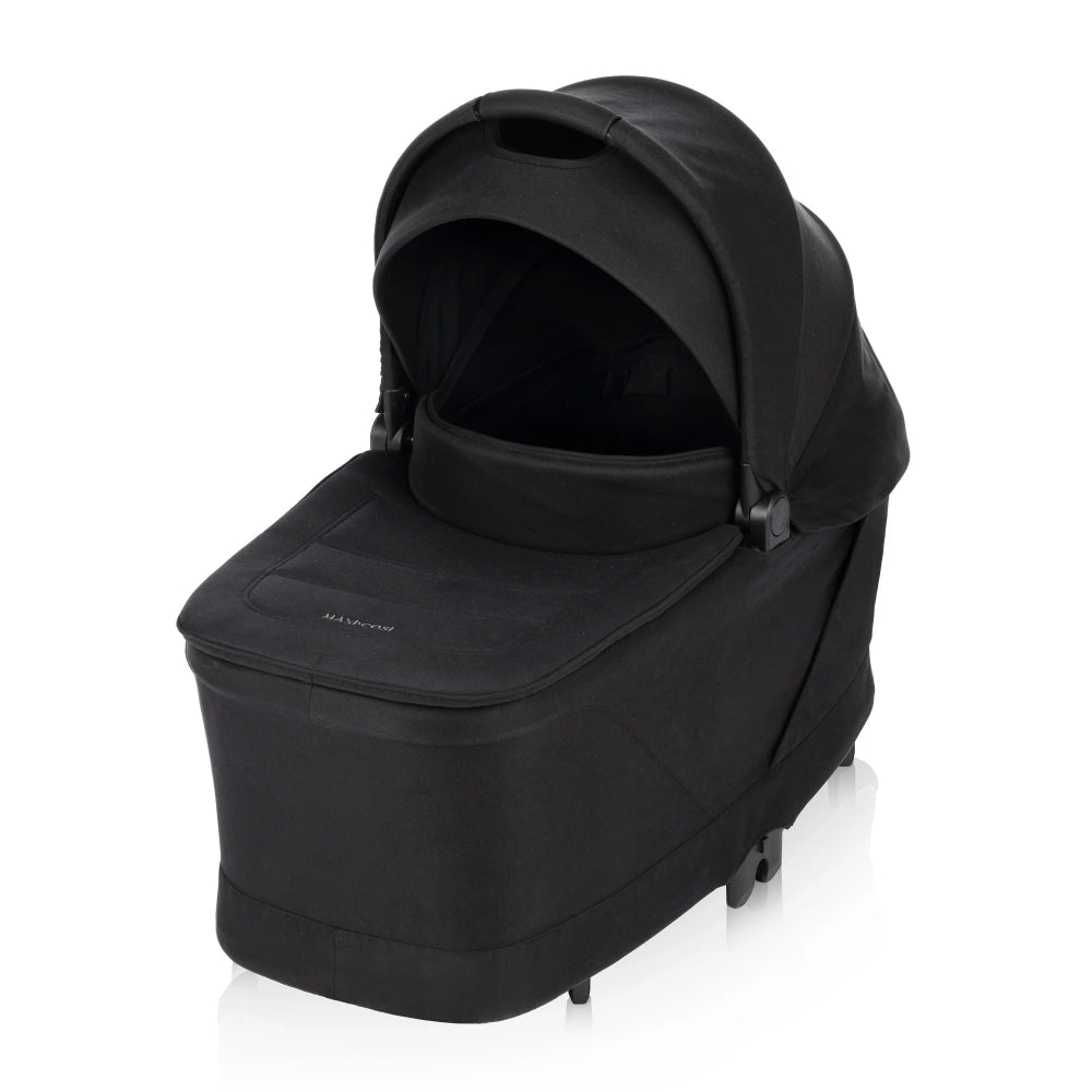 Maxi-Cosi Oria2 carrycot in twill black with extendable canopy