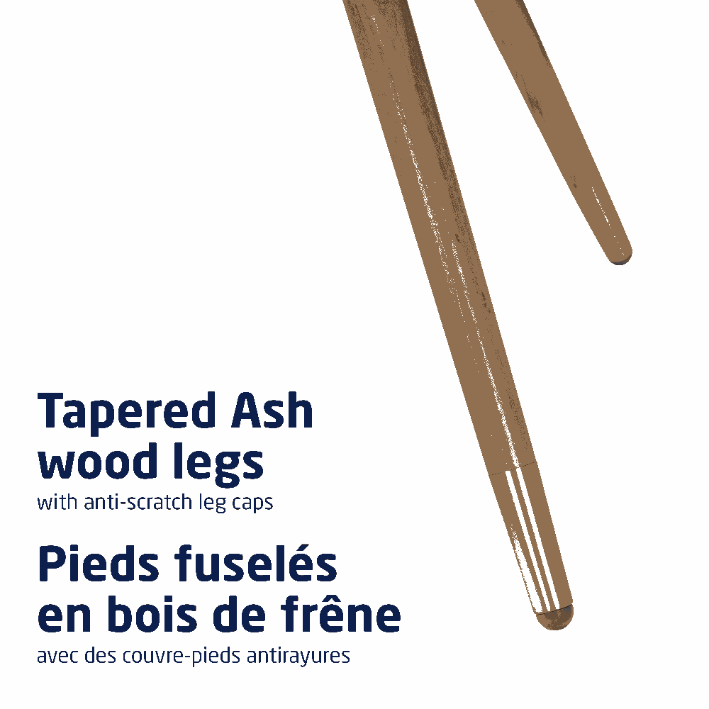 Maxi Cosi Starling Smart Bassinet with tapered ash wood legs and anti-scratch caps