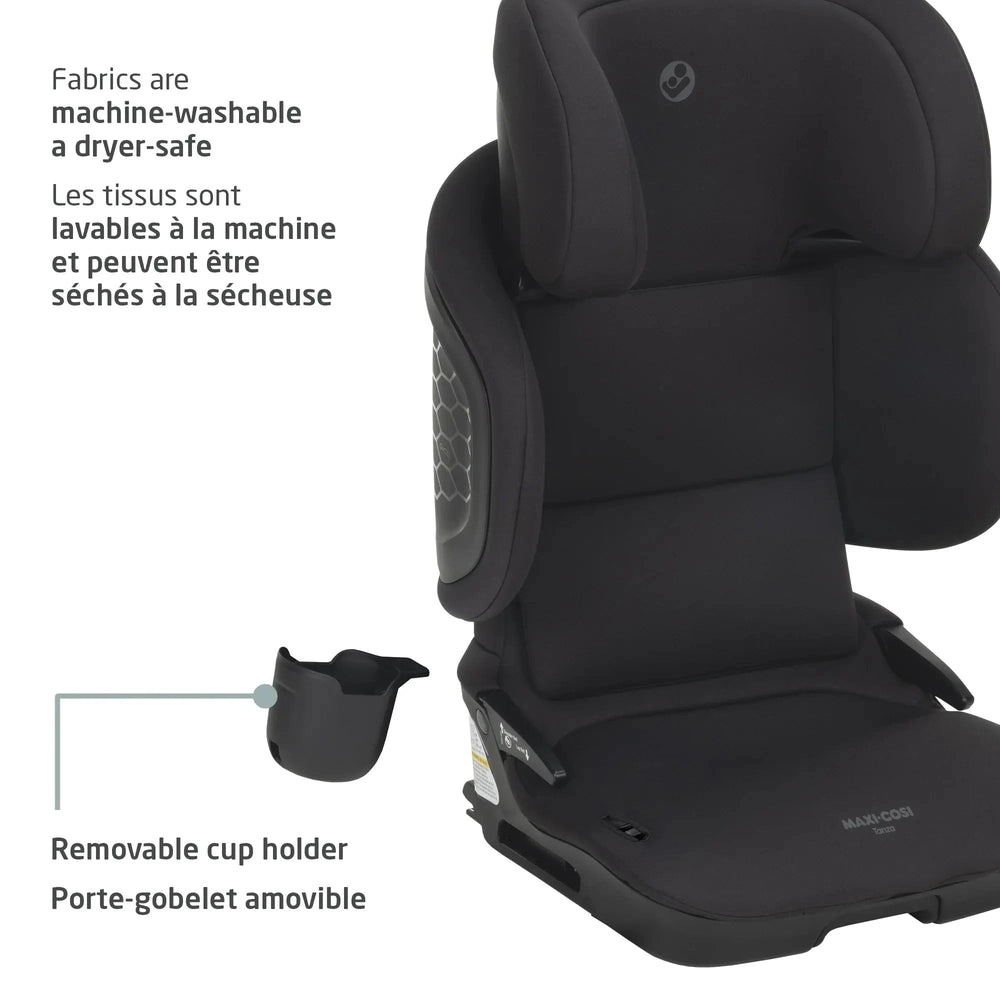 Maxi Cosi Tanza Belt-Positioning Booster Car Seat with removable cup holder attached on side