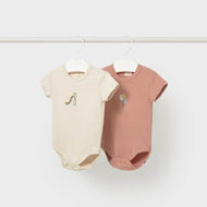 Mayoral Baby 2 Pack Bodysuit Set Clay