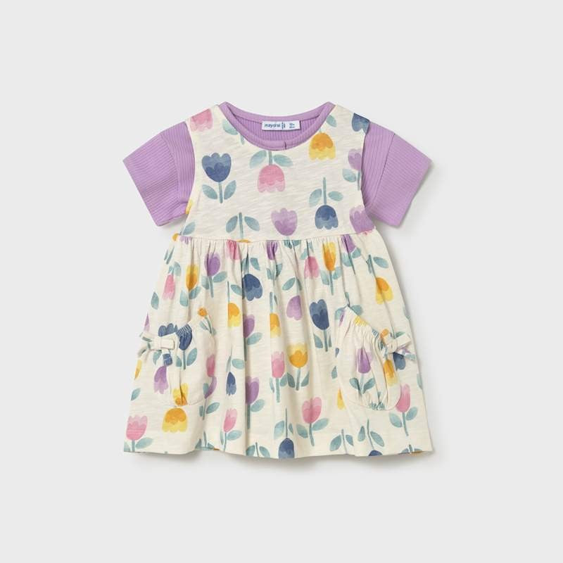 Mayoral Baby 2 Piece Dress Set Lilac