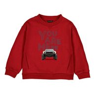 Mayoral Car Print Pullover Red