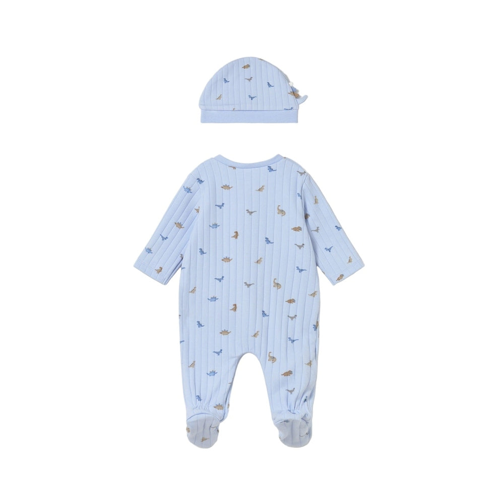 Mayoral Dinosaur Print Romper and Hat Set