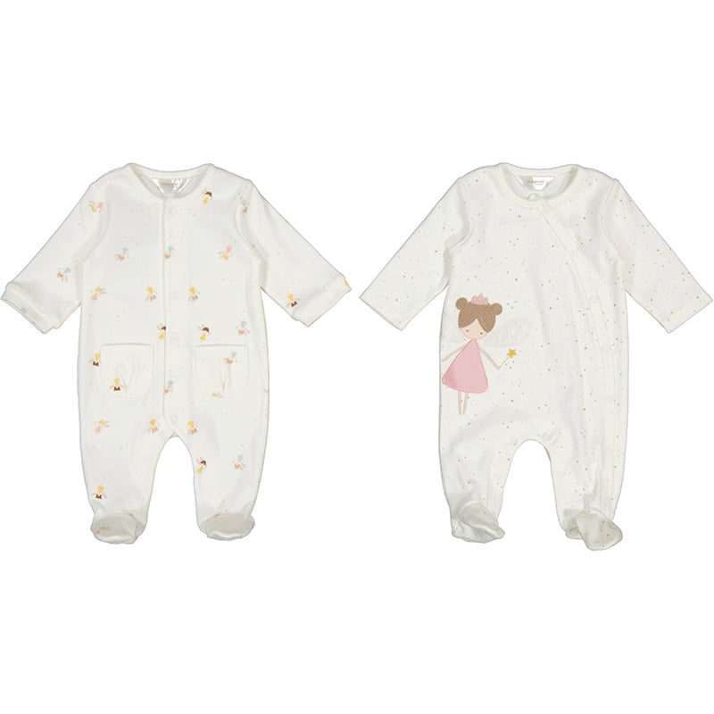 Mayoral Fairy Bodysuit 2 Pack Natural