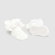 Mayoral Newborn Headband And Socks Set Natural