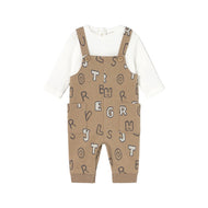 Mayoral Newborn Jacquard Romper Peanut