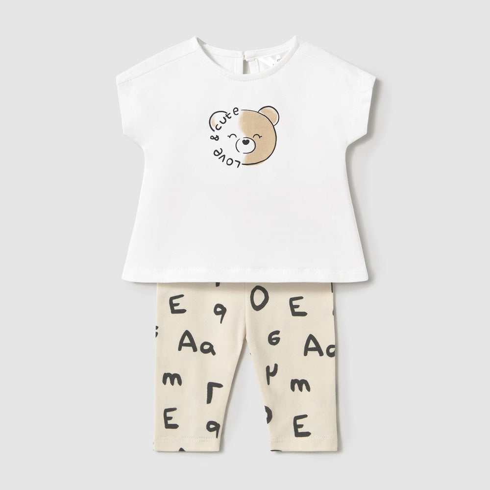Mayoral Newborn Leggings And T-Shirt Set Pottery