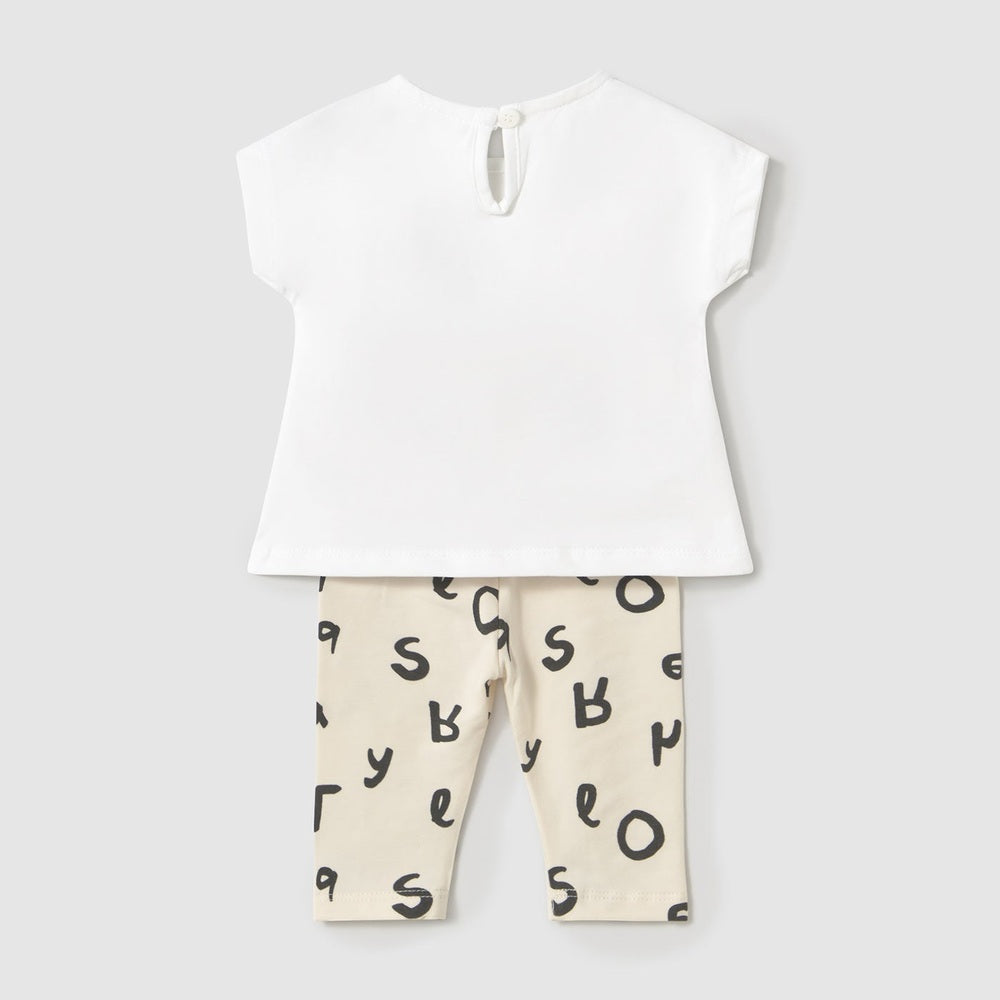 Mayoral Newborn Leggings And T-Shirt Set Pottery