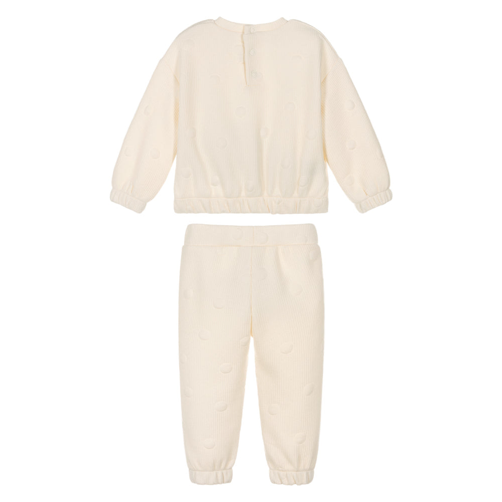 Mayoral Polka Dot Padded Tracksuit Macchiato