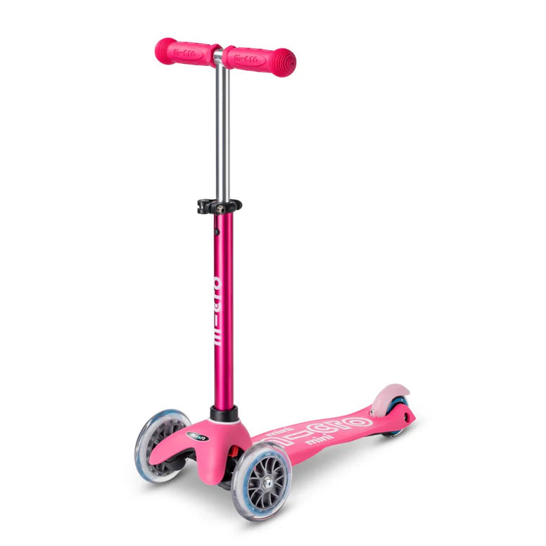Micro Mini 3in1 Deluxe Scooter pink by MICRO with adjustable stem and three wheels