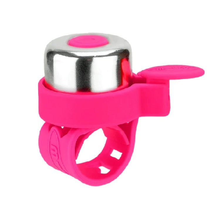 Micro scooter bell by MICRO, pink with chrome metal bell and pink strap