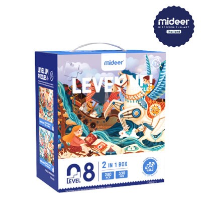 MIDEER Advanced Puzzle 08 Magic Book and Fairy Tale; 2-in-1 puzzle box with colorful fantasy artwork