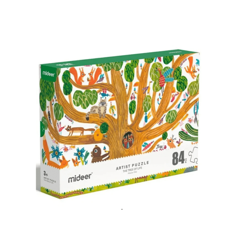 MIDEER Artist Puzzle The Tree of Life, 84-piece colorful illustration on box