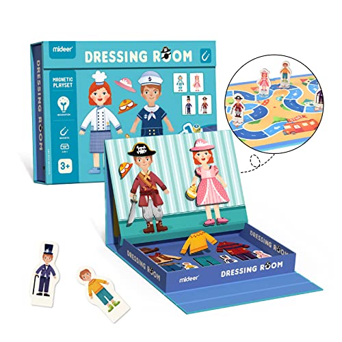 MIDEER Magnets Dressing Room toy set with four illustrated dress-up characters and outfits