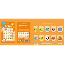Mideer Nailsticker Animal kit featuring orange packaging and assorted animal nail stickers for kids