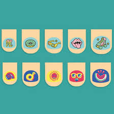 MIDEER Nailsticker Holiday Fun set of ten colorful, kid-friendly designs with playful icons.