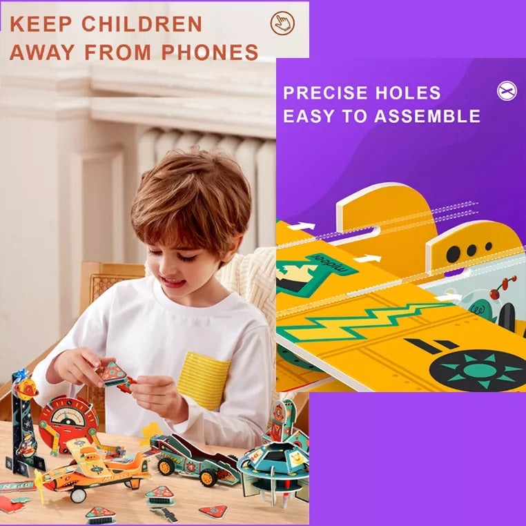 MIDEER Interstellar STEM hands-on box for kids with colorful space-themed construction pieces