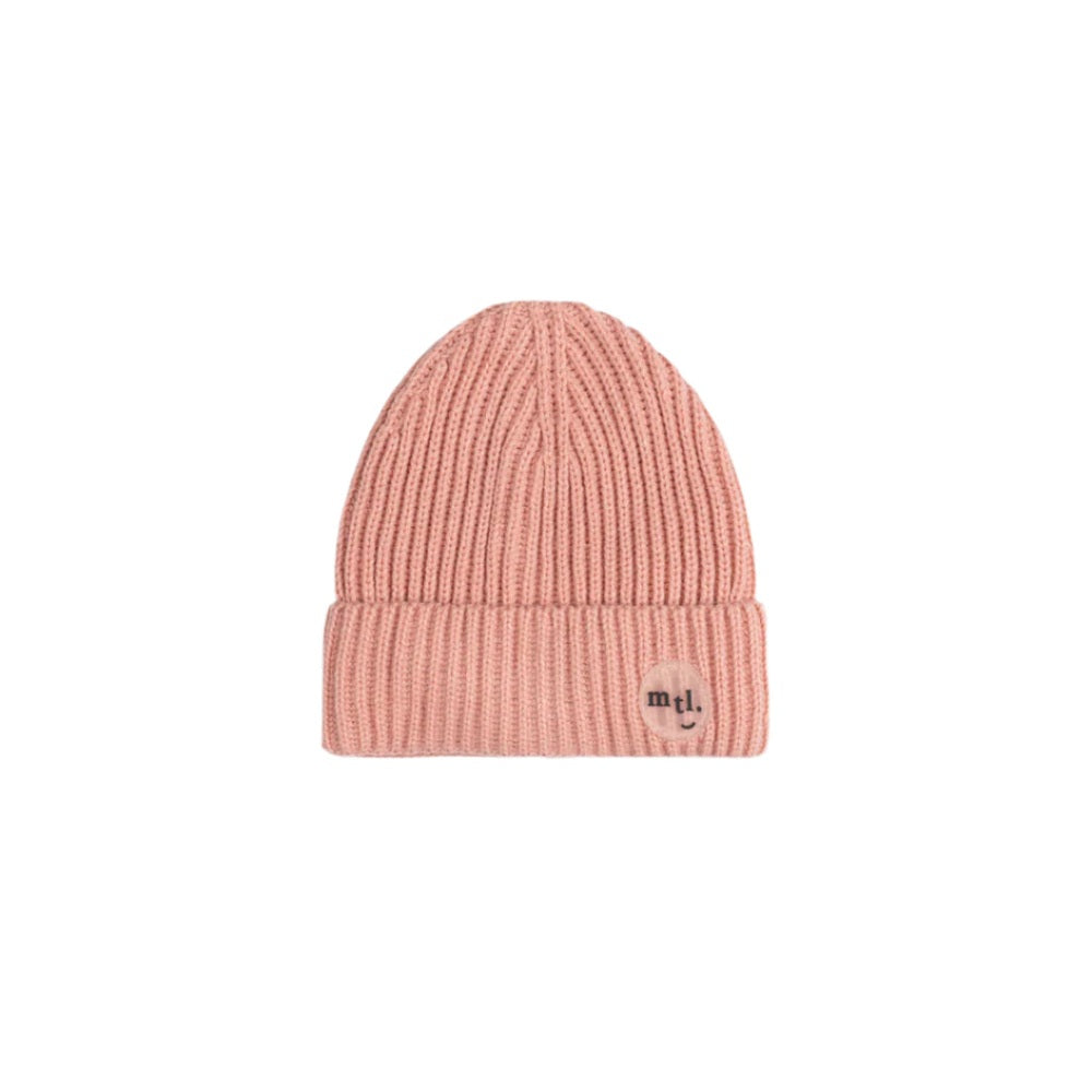 Miles The Label Ribbed Winter Beanie Rose