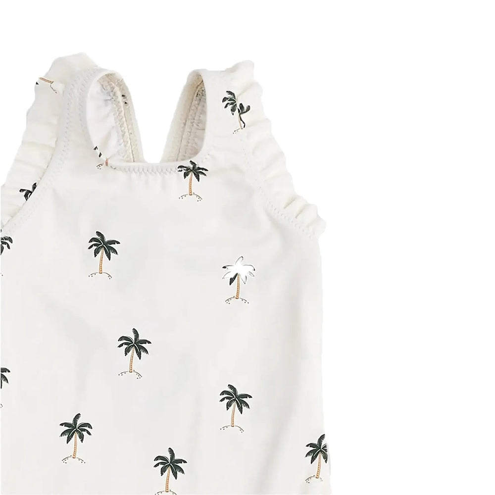 Miles The Label Ruffled Swimsuit Palm Trees
