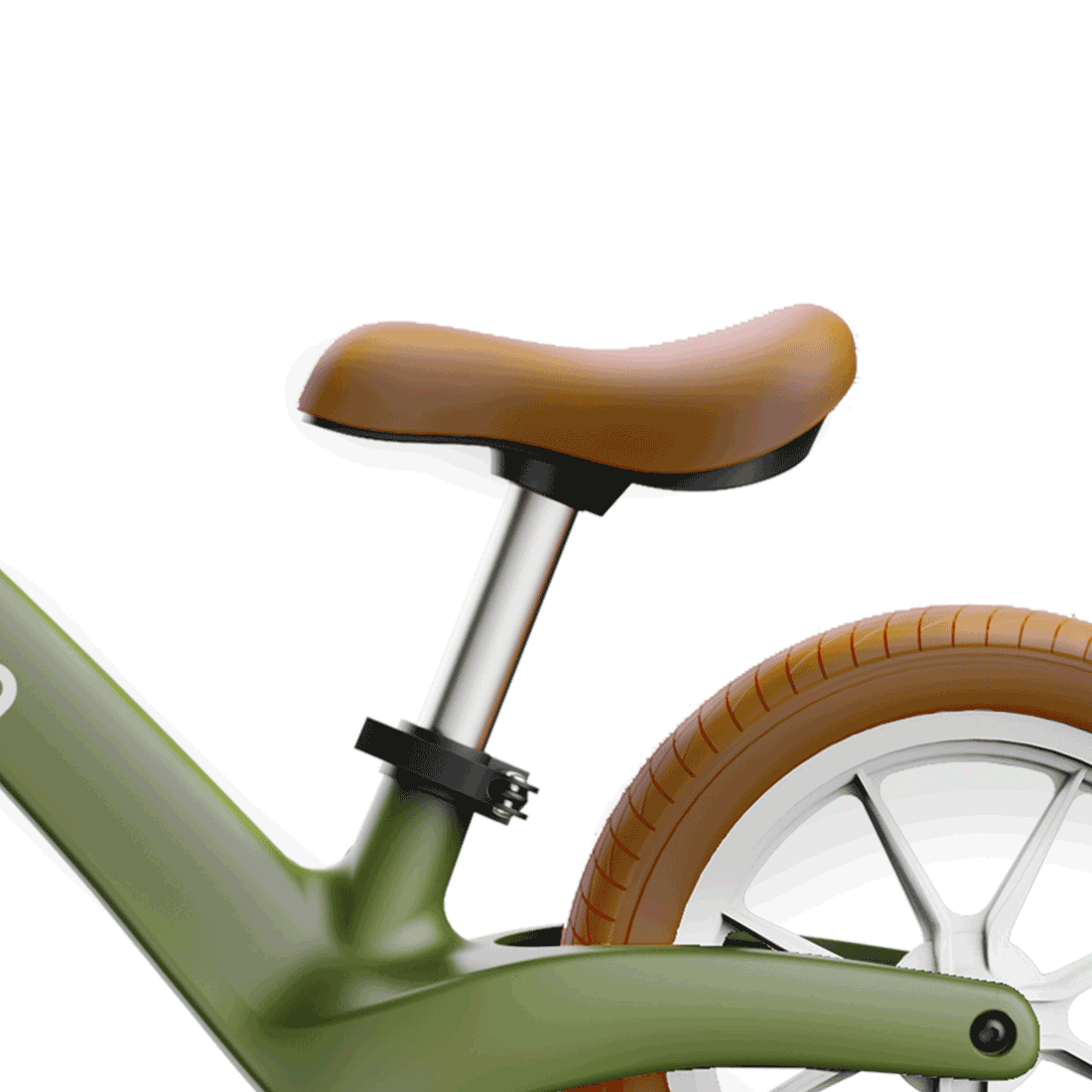 Mima Zoom Lite Balance Bike tool-free adjustable seat animated feature