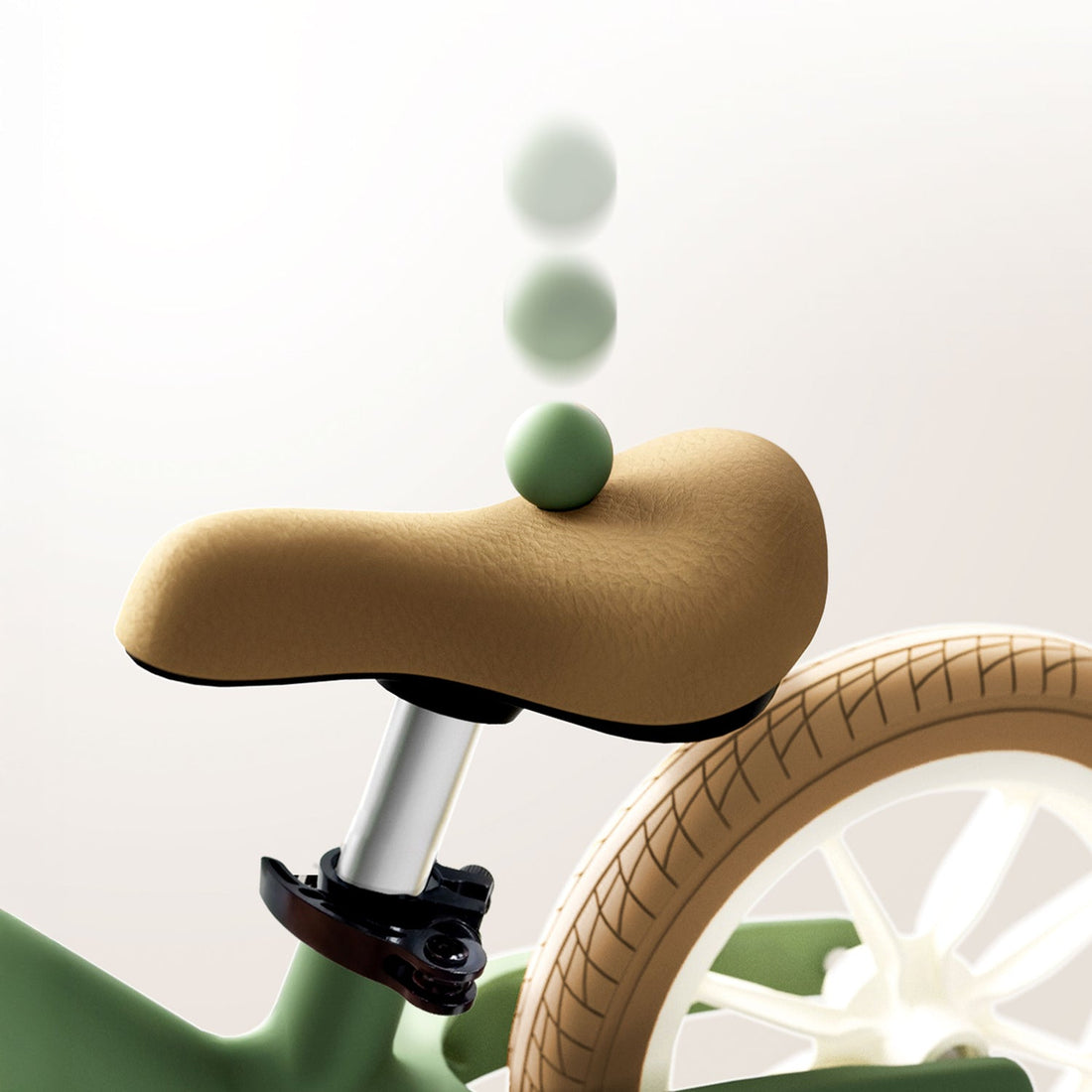 Mima Zoom Lite Balance Bike comfy PU seat feature