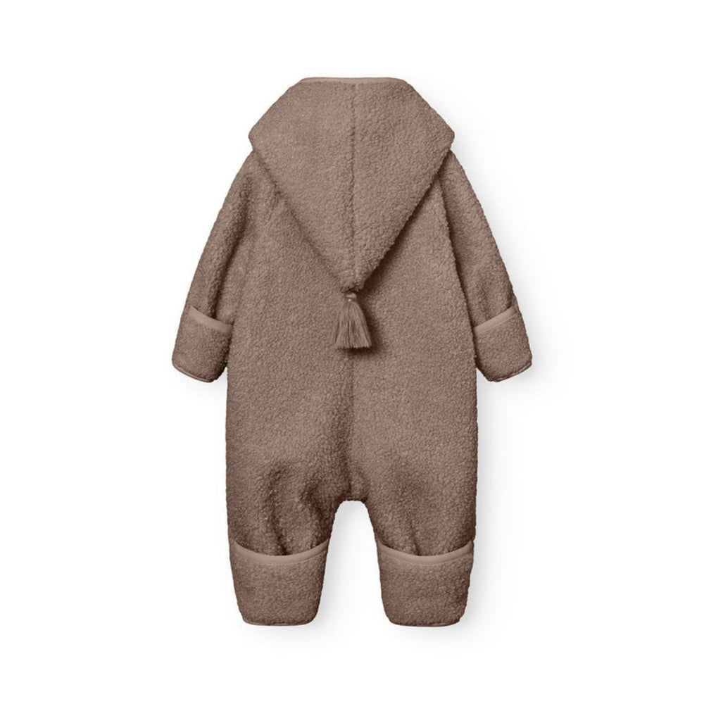 Mini A Ture Matadel Teddyfleece Jumpsuit Grs Grey Brown