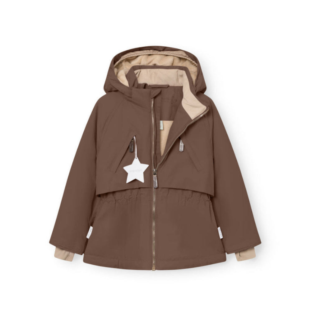 Mini A Ture Matalgeana Fleece Lined Winter Jacket Grs Chestnut Brown