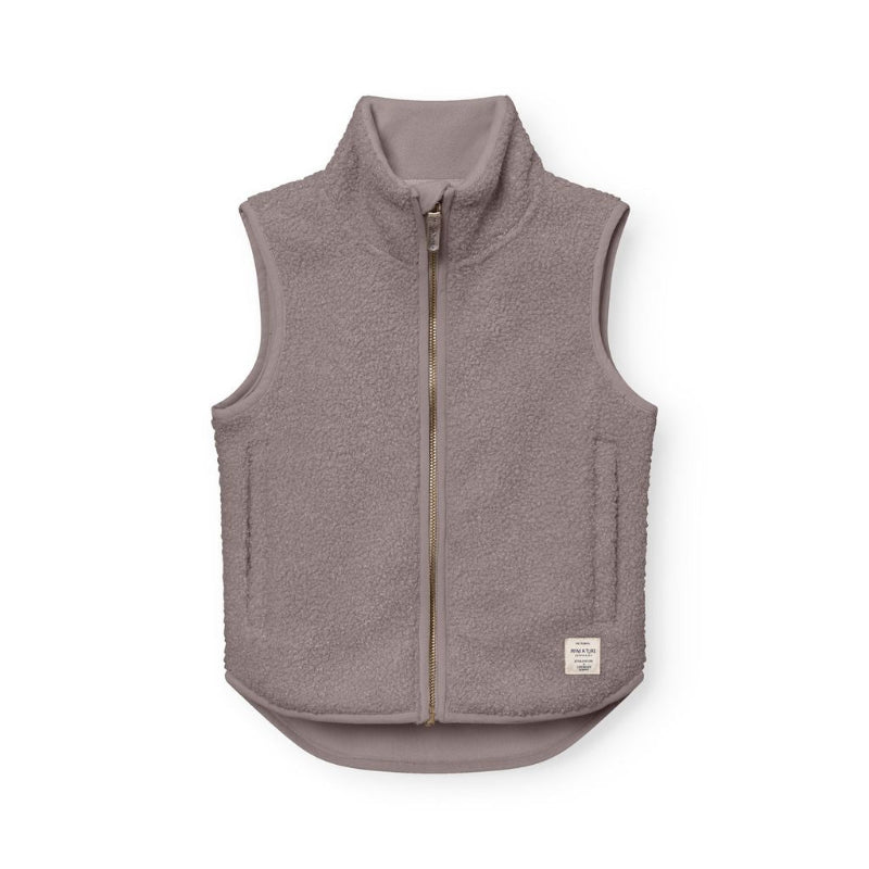 Mini A Ture Matbattal Teddyfleece Vest Grs Zinc Purple