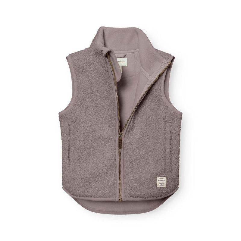 Mini A Ture Matbattal Teddyfleece Vest Grs Zinc Purple