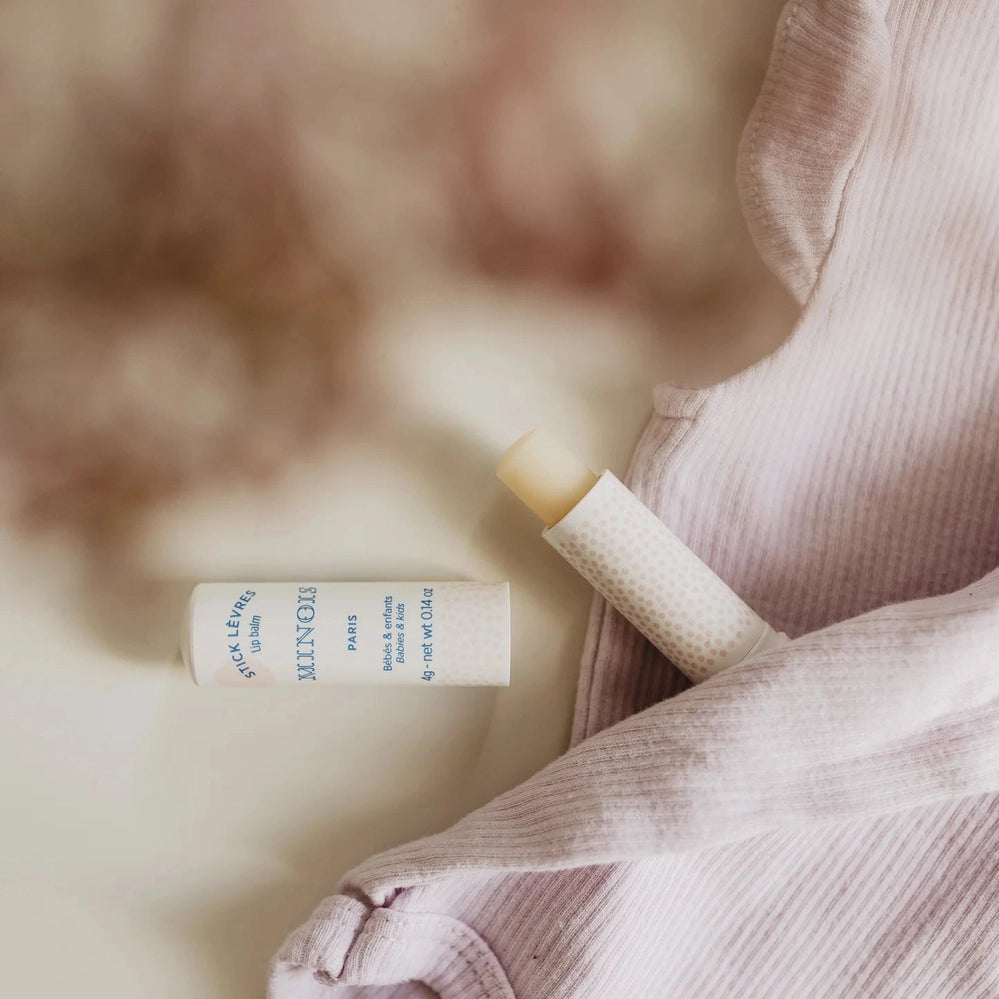 Minois Paris lip stick in pale pink beige tube for gentle lip care