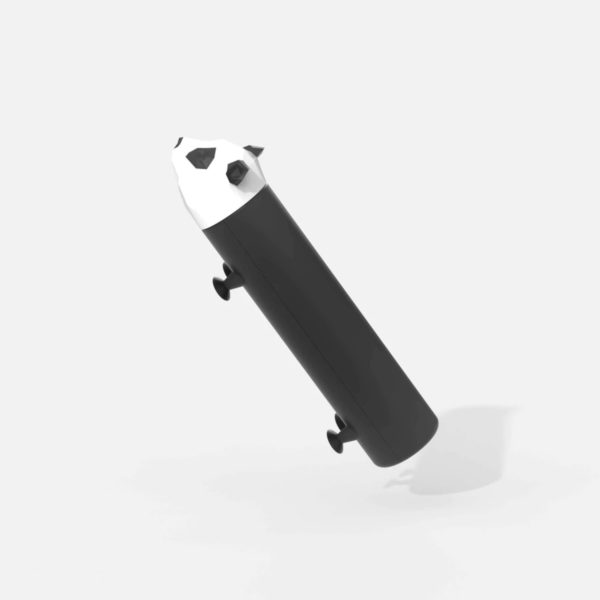 Mob Power Pets 4800mAh panda power bank, black cylindrical charger with white panda head and MOB branding