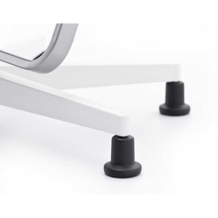 MOLL Glider for Maximo scooter chair; white frame with black rubber feet