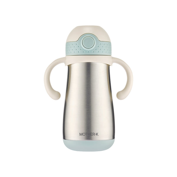 Mother-K Hug Tumbler 350 ml mint with stainless steel body and dual handles