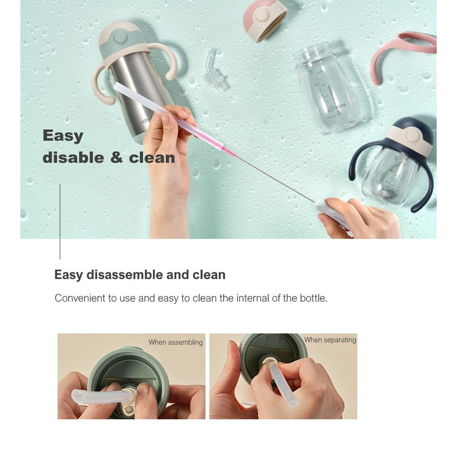 Mother-K Hug Tumbler 350 ml Mint baby bottle with straw and dual handles