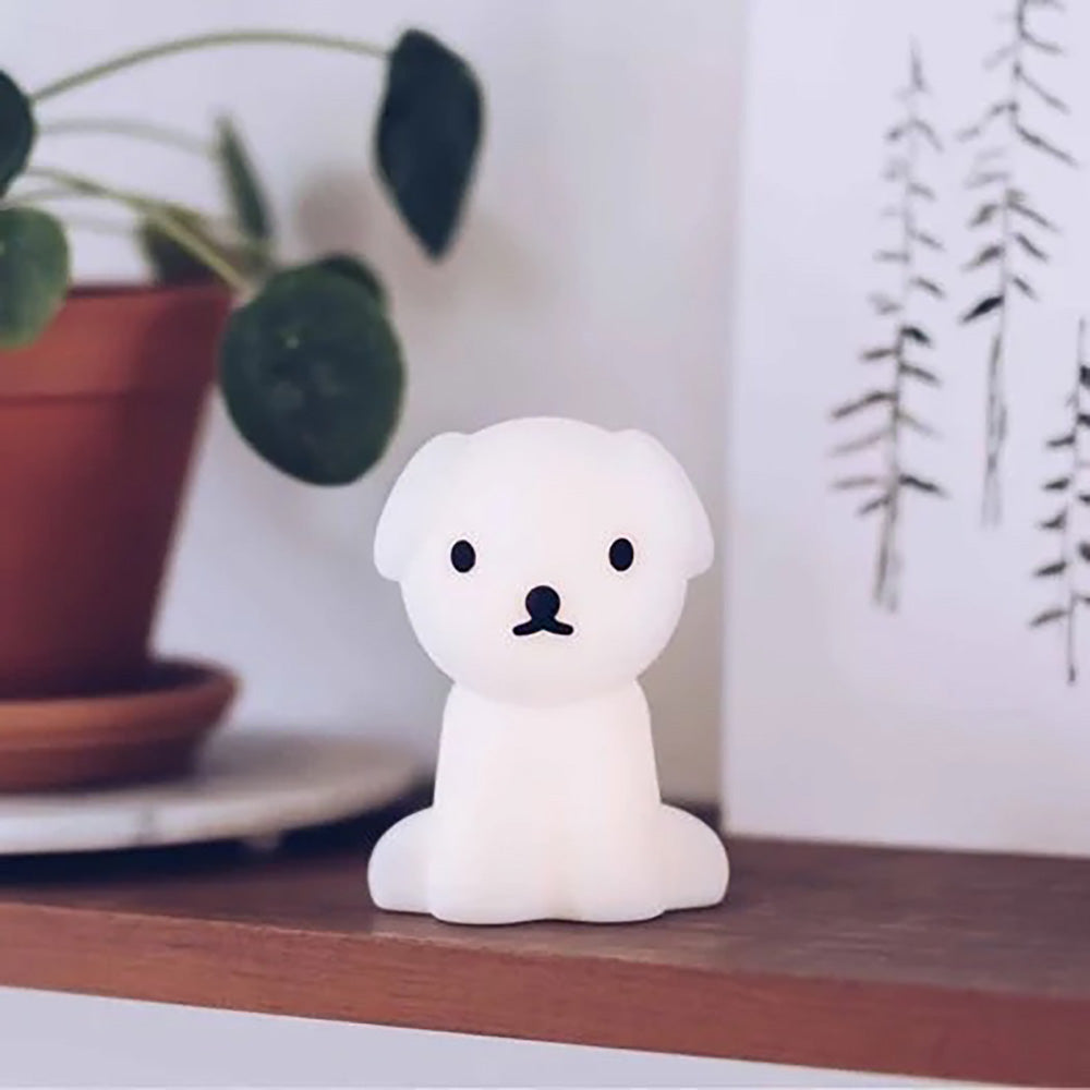 Mr Maria Snuffy night light, white silicone bear by MR MARIA for ambient lighting