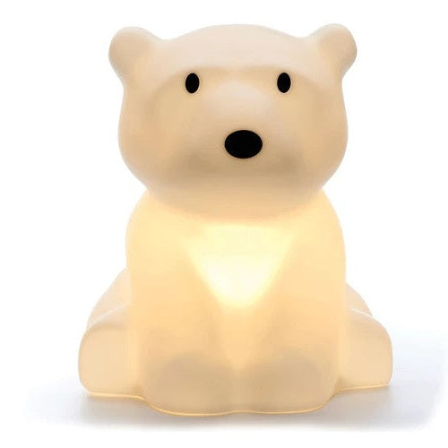 Mr Maria Nanuk bear table lamp night light in warm cream ceramic by MR MARIA