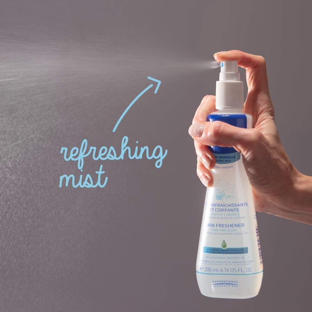 Mustela Skin Freshener spray for body and hair, 200 ml, blue-labeled bottle