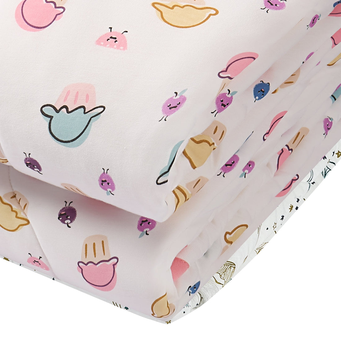 Nest Designs Winter Cozy Twin Blanket in Muffin Man quilted print detail