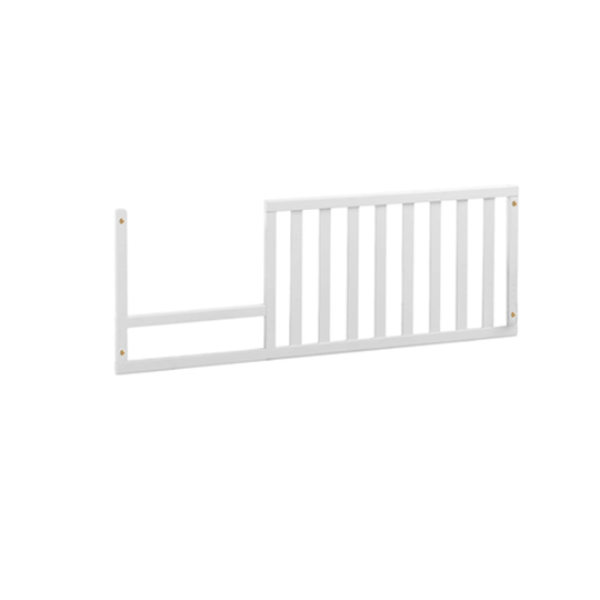 Natart Kyoto Toddler Gate white walk-through safety gate with vertical slats mounted to wall.