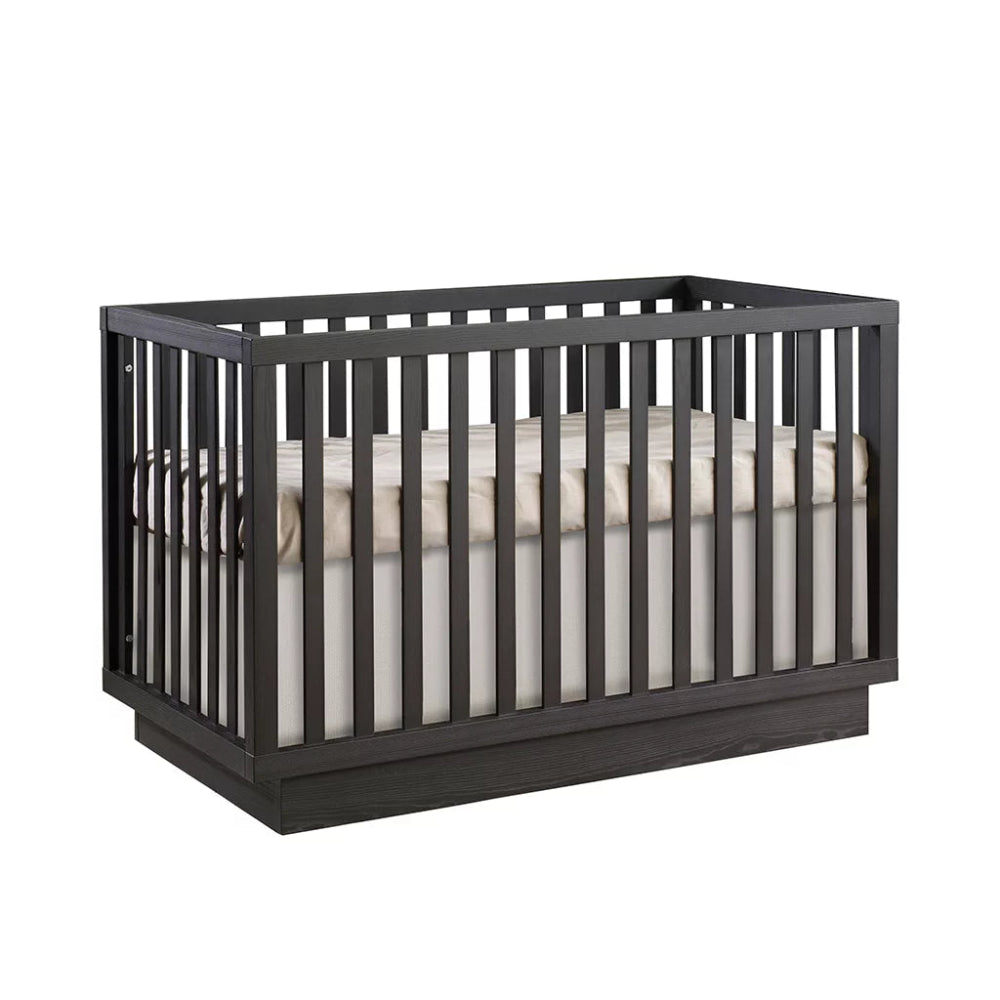 Natart Signature Series Como Classic Convertible Crib in dark espresso wood with slatted sides