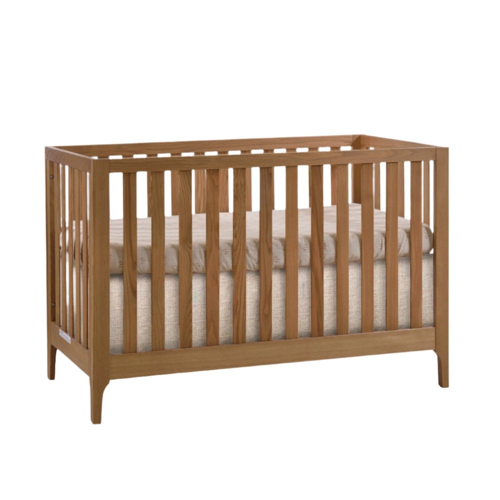NATART Signature Series Palo Island crib in natural wood with sturdy slat construction
