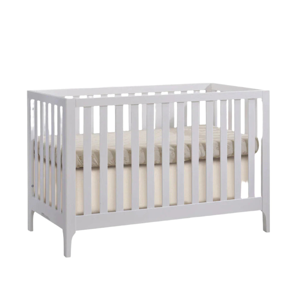 NATART Palo Island crib, white Signature Series wooden baby crib with slatted sides
