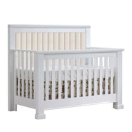 Natart Taylor 5 In 1 Convertible Crib With Channel Tufted Headboard Panel